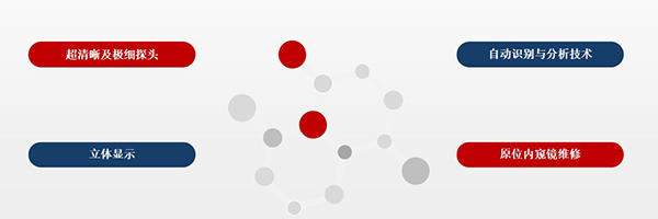 超清晰及極細探頭，自動識別與分析技術，原位內窺鏡維修，立體顯示